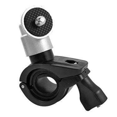 Imagem de Yencoly Suporte para câmera veicular de aço inoxidável, suporte para espelho retrovisor de carro, para guidões de bicicleta (prata)