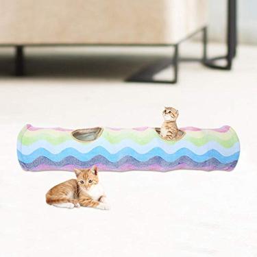 Imagem de BHDD Design dobrável e durável, cheio de túnel de gato dobrável, túnel de gatos, para gatinhos (colorido)
