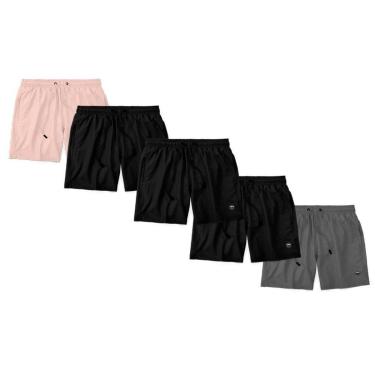 Imagem de Kit 5 Shorts Bermuda Life Masculino Casual Básico Mauricinho Tactel-Masculino