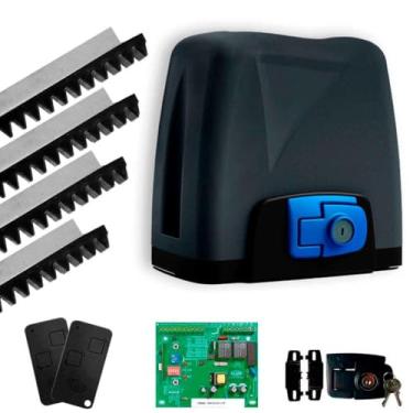 Imagem de Motor de Portão Eletrônico Automatizador Rossi DZ Nano Vip 500Kg 1/4 De Correr com Abertura SUPER Rápida + 4M Cremalheira (127, Volts)