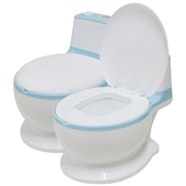 Imagem de Penico Privadinha Troninho Assento Redutor Som de Descarga Flush Azul - Baby Style