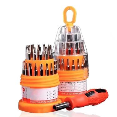 Imagem de Kit Jogo Ferramenta 31 Peças Chaves Alen Torx Fenda Philips