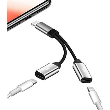 Imagem de Adaptador de fone de ouvido certificado Apple MFI Lightning para conector de áudio extensor divisor de carregamento de fone de ouvido compatível com iPhone 11 12mini pro max xs xr x se2 7 8plus para