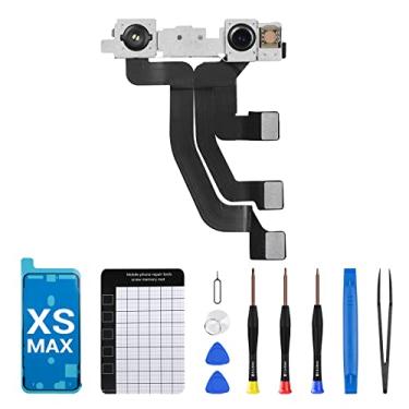 Imagem de CYKJGS Para iPhone Xs Max Substituição da Câmera Frontal OEM Novo 7MP Face Frontal Módulo de Lente Transmissor Receptor de Luz Conector Flexível Reparação Kit de Ferramentas de Reparação A1921 A2101