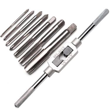 Imagem de Kit Jogo de Tarraxas Macho para Abrir Roscas, 8 Peças, M3 a M45