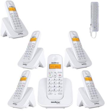 Imagem de Aparelho Telefone Sem Fio 5 Ramal Bina bat eria alta duração - Intelbr