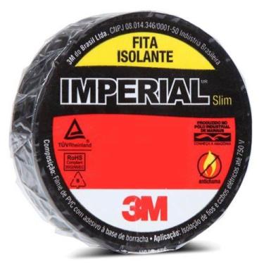Imagem de Fita Isolante Imperial 10 Metros 18Mm Preta 19803 3M