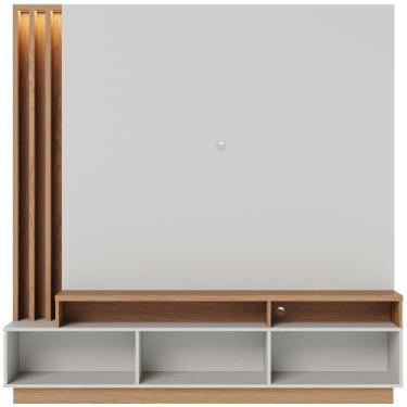 Imagem de Estante Painel Para TV 65 Pol com LED Alencar C04 Off White Matte Frei