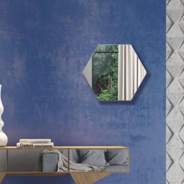 Imagem de Painel Decorativo Haxágono com Espelho Colado 34,5x30cm ES1 Dalla Cost