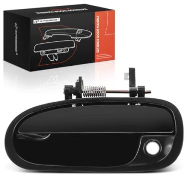 Imagem de A-Premium Maçaneta externa dianteira esquerda do lado do motorista com fechadura compatível com Honda Civic 1996 1997 1998 1999 2000, preto liso, substituição # 72180-S00-004, 72180-S04-003