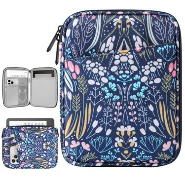 Imagem de Vinabilia Estojo de transporte de 16 a 7 polegadas para Kindle Colorsoft Signature Edition de 17.8 cm e novo Kindle Paperwhite, bolsa protetora para Kindle/Kindle Oasis/E-Reader de 6 polegadas, azul
