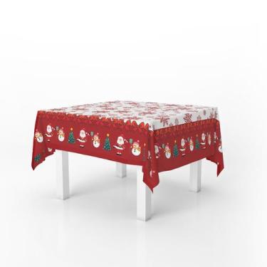 Imagem de Toalha De Mesa Quadrada Flocos De Neve Branco 146x146cm - PRESENTE BRI
