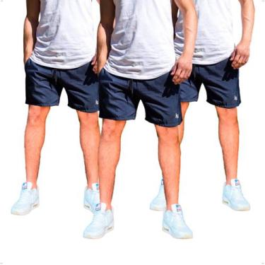 Imagem de Kit 3 Short Tactel Masculino Bermuda Praia Academia Futebol Treino  - 