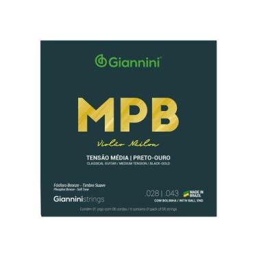 Imagem de Encordoamento giannini violao genwbg preto ouro c/bolinha (i-6 / 2)