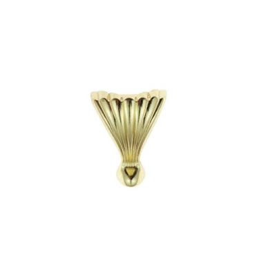 Imagem de Kit 4 Pezinho Metal Concha Grande Decoração Sereia Caixas Mdf Bandeja 