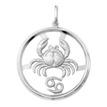 Imagem de Pingente Signo Redondo Grande 2.8cm Ouro 18k K470 - Fab Joias, CANCER,