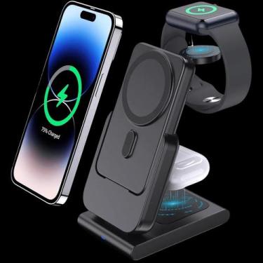 Imagem de Carregador de Indução 5 em 1 com Powerbank  Design Moderno e Funcional