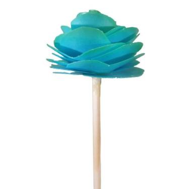 Imagem de 10 Unidades de Varetas Flor Papel Couche Parafinada Pequena - Casa das