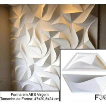 Imagem de Forma 3d Abs Cimento/gesso Trapézio Ondulada - garede