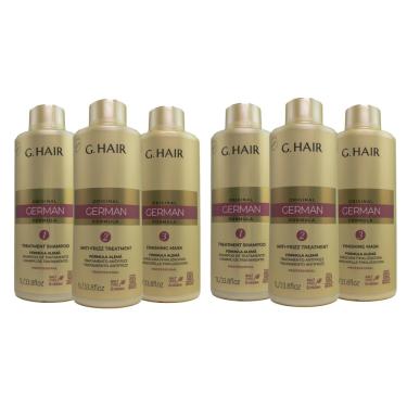Imagem de G.Hair Escova Progressiva Alemã 2 Kits (3 x 1000ml)