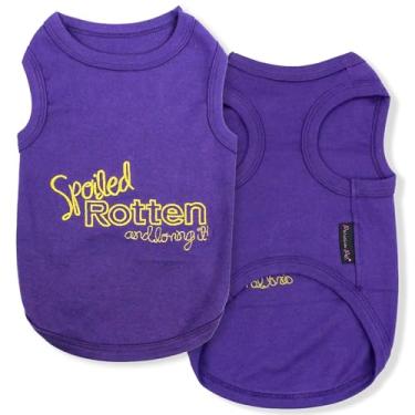 Imagem de Parisian Pet Roupas para cães e gatos camisetas bordadas Spoiled Rotten, PPP