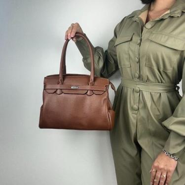 Imagem de Bolsa recuo em couro legítimo b.1065, Tabaco