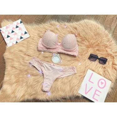 Imagem de Lingerie Kit 3 Conjuntos Calcinha Sutiã Com Bojo - S/ marca, Variadas,