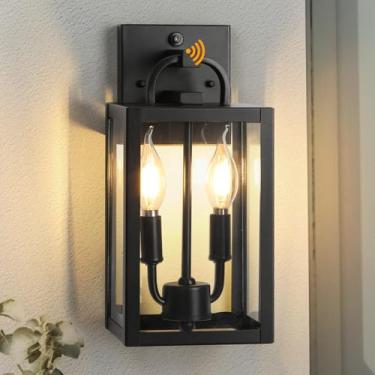 Imagem de FNOESTY Luminárias De Parede Para Áreas Externas, Lanternas Externas À Prova D'Água Do Anoitecer Ao Amanhecer, Arandelas Varanda Com Soquetes E12, Lâmpadas Antiferrugem Pátios Garagem E Casas