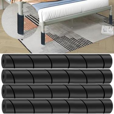 Imagem de CHORMING Protetores De Dedos Para Estrado Cama, Capas Espuma Pernas 15 Cm, Sem Adesivo Ou Cola, Evitam Acidentes Com Os Dos Pés Em Móveis Duros (Preto, 24 16 Peças)
