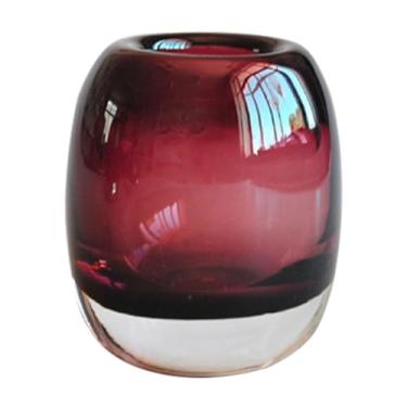 Imagem de Murano Vaso Bicolor Em Vidro D12,5Xa16cm Vinho E Preto - Full Fit