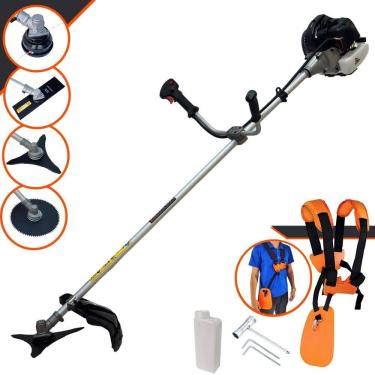 Imagem de Roçadeira Máquina de Cortar Grama À Gasolina CG430B 43cc 1,7HP de Alta Performance Com Carretel e Faca 2 Pontas + EXTRA Faca 3 Pontas e Faca 80 Dentes
