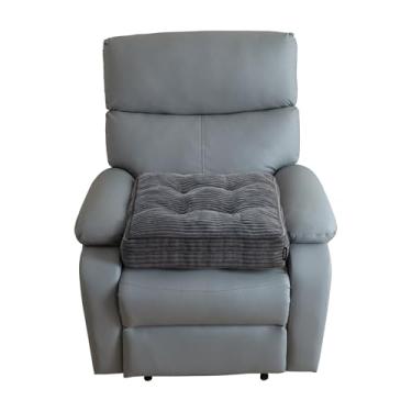 Imagem de Almofada reclinável de veludo cotelê tufado para idosos, almofada quadrada grande de espuma de alta densidade para cadeira reclinável, travesseiro de chão, cadeira de escritório, carro, sem pressão