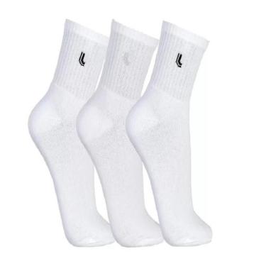 Imagem de Meias Lupo -kit C/9 Pares Meias Cano Médio Ref.3245-089, Branco, 37-40