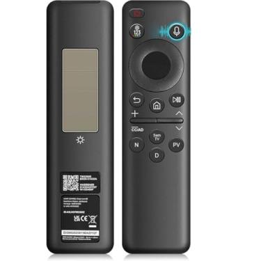Imagem de Controle remoto para TV Samsung BN59-01432A – Controle remoto universal de voz solar de 5,6 polegadas para Smart TV, Neo QLED, 8K, The Frame, Crystal UHD - USB-C e carregamento solar Samsung Remote