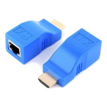 Imagem de Extensor Conversor Hdmi 4k Rede Rj45 Monitor Tv Notebook Dvd - YooY.Ai