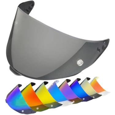 Imagem de Moontogo Viseira Capacete Viseira Escudos de Viseira para KYT TT Course Capacete Acessórios Para-brisa Faceshield (Preto Claro)