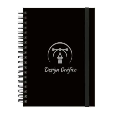 Imagem de Caderno Colegial Plus 12 Matérias Profissões Design Gráfico (Preto e Prata)