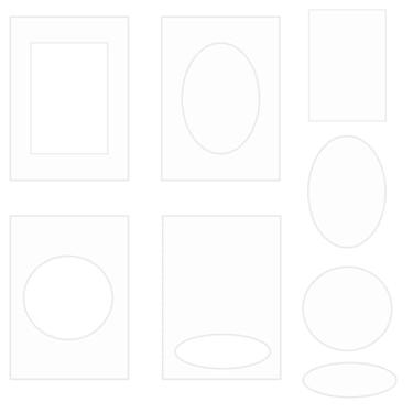 Imagem de 4 peças de pastas de plástico com moldura retangular de 15 x 11,4 cm, conjunto de difusor de gravação para fazer cartões, artesanato em papel, scrapbooking, 2,8 mm de espessura