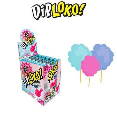 Imagem de Pirulito Diploko Sabor Especial Algodão Doce C/ Pó Explosivo - Danilla
