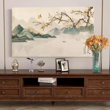 Imagem de HSTANGKY Capa protetora contra poeira para TV de 32 a 80 polegadas Protetor de tela LCD à prova de poeira Design de pano de arte Fácil de instalar Adequado para a maioria das flores de tela plana ||