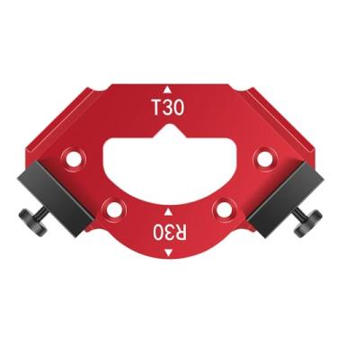 Imagem de Modelos de roteador Radius Jig Gabarito Modelos de roteamento de raio de canto, modelos de broca de roteador de gabarito rápido com clipe removível ferramenta auxiliar de corte de arco para roteamento
