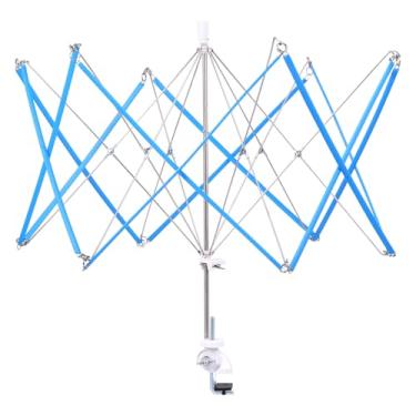 Imagem de Fio para crochê dobrável guarda-chuva eficiente guarda-chuva corda enrolador fácil de instalar para entusiastas de tricô (azul, 1)