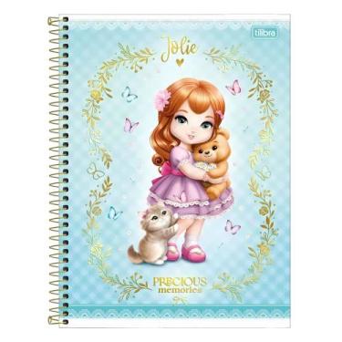 Imagem de Caderno Espiral Grande Universitário Jolie 10 Matérias 160 Folhas Capa