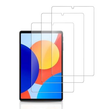 Imagem de NOUKAJU [Pacote com 3] Protetor de tela para tablet Xiaomi Redmi Pad SE de 8,7 polegadas, vidro temperado HD, dureza 9h, arranhões, anti-impressão digital, protetor de filme de vidro temperado para