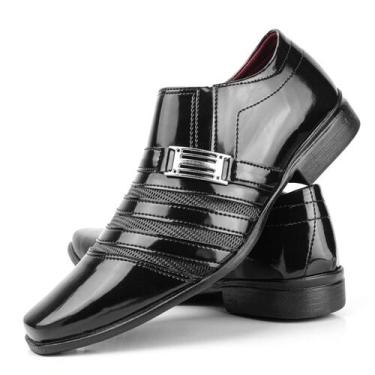 Imagem de Sapato social preto verniz masculino - Pizzolev, Preto 1009, 39