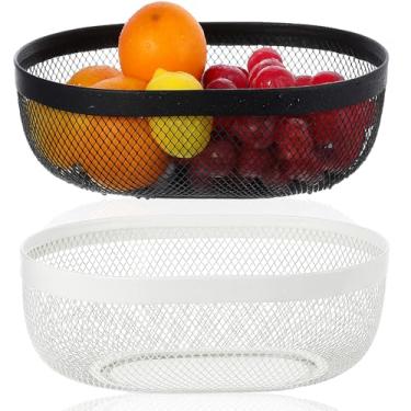 Imagem de Cesta de aço de malha de metal, organizador de arame doméstico, cesta de armazenamento multifuncional, cestas de frutas, cestas de colheita de jardim, para cozinha, banheiro, piquenique, decoração de