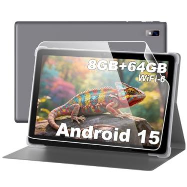 Imagem de Tablet, tablets Android de 10,1 polegadas, 8 GB de RAM, 64 GB ROM, expansão de 1 TB, tela sensível ao toque 1280 x 800 IPS HD, bateria de 5000 mAh, Wi-Fi 6, Bluetooth 5.2, câmera dupla, corpo de metal