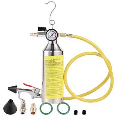 Imagem de Kit de descarga CA N/A JIFETOR, sistema de ar condicionado de carro conjunto de ferramentas de descarga para pistola de descarga de latão de limpeza, para limpeza de tubo HVAC Auto R12 R22 R134A R404A R410A, com calibre 220PSI, plugue de ar e mangueira