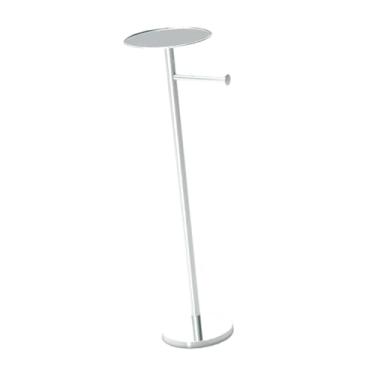 Imagem de ＫＬＫＣＭＳ Suporte para papel higiênico de 25,79'', dispensador de rolo de papel higiênico com prateleira superior, suporte de chão para banheiro, Prata