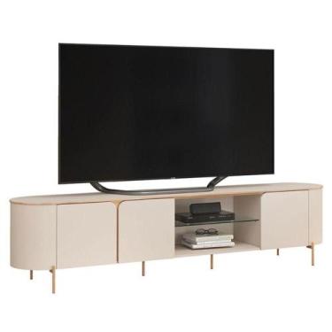 Imagem de Rack Bancada Para Sala Ariana Off White - Dj Móveis